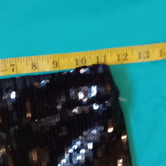 Love highlight black sequin, fringe pants, small - Picture 8 of 12